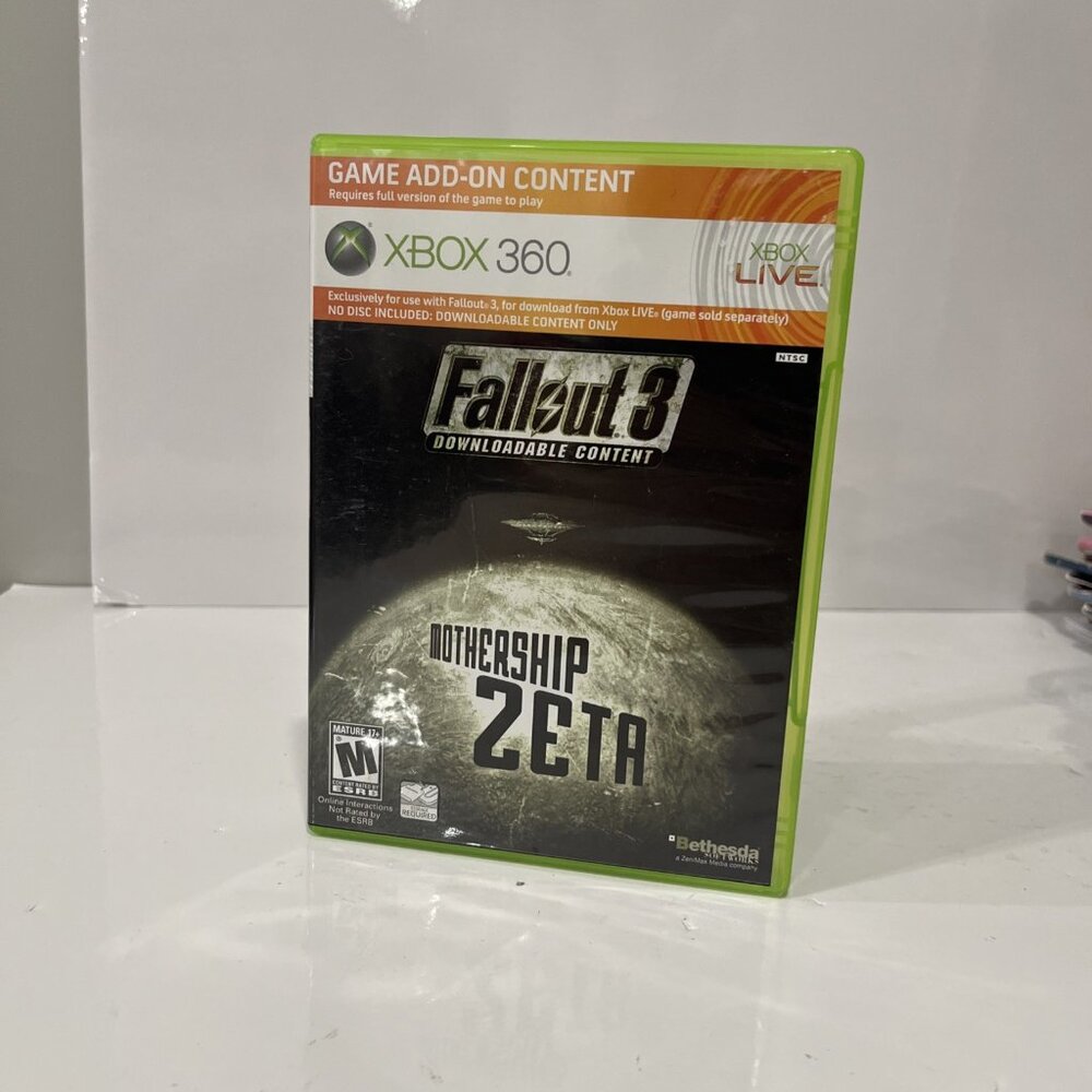 Fallout 3: Mothership Zeta (Microsoft Xbox 360, 2009) Case And Artwork Only
